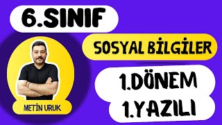 6 Sınıf Sosyal Bilgiler 1 Dönem 1 Yazılı 2025  Açık Uçlu Sorular [upl. by Elyak]