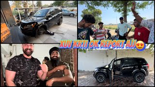 xuv krti ok report ajj  tyre mil gye  gori kabbu a gya ajj  Dhillonpreet Vlogs [upl. by Lehte]