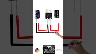 12V to 5V Converter  7805 ic project [upl. by Imim691]