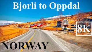 Scenic Drive from Bjorli to Oppdal NORWAY  Stunning Mountain Views amp Serene Landscapes [upl. by Tilney]