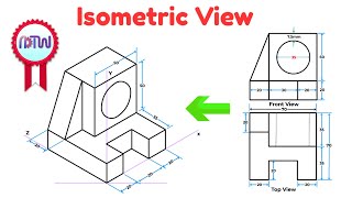 Isometric View  How to Construct an Isometric View of an Object  Example 4 [upl. by Jacintha681]