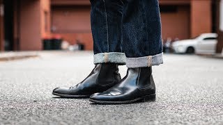 Black Chelsea Boots  Mens Outfit Inspiration [upl. by Neelhsa]