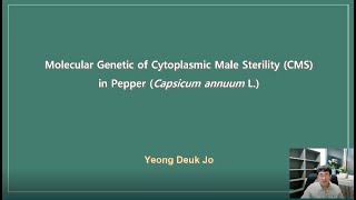 Molecular genetic studies on cytoplasmic male sterility CMS in pepper Capsicum annuum L [upl. by Chickie]