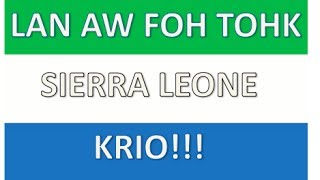 Learn Krio Sierra Leone Krio 101 Lesson One [upl. by Seidel941]