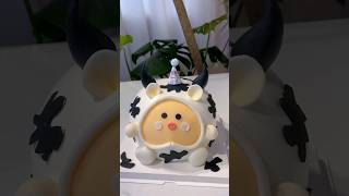 Cute threedimensional calf cake  cake teaching baking training calf cake store teaching birthday [upl. by Enoek]