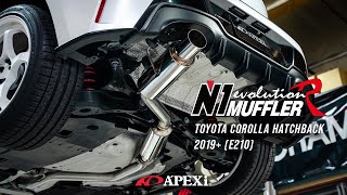 APEXi N1 EVOR Single Exit Catback Exhaust for 2019 Toyota Corolla Hatchback E210 [upl. by Catherina290]