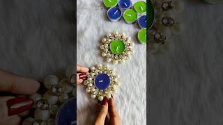 DIY Tealight Holder😱 crafteraditi diwalicraft tealightcandleholder diy shorts CrafterAditi [upl. by Ettenad]