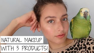 3Product Natural Everyday Makeup Tutorial  Jessica Clements [upl. by Platon]