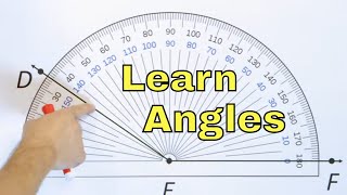 Learn Acute Obtuse amp Right Angles and Measure Angles with a Protractor  597 [upl. by Bethina233]