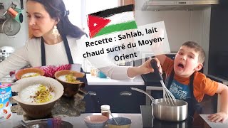 Recette  Sahlab lait chaud sucré du MoyenOrient [upl. by Glaser696]