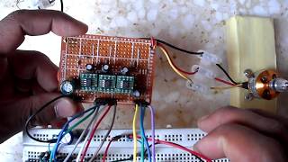 Sensorless brushless motor controller using PIC18F4550 ESC [upl. by Ydolem]