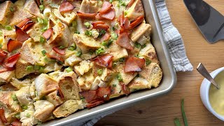 Overnight Eggs Benedict Casserole Recipe [upl. by Hsara]