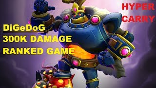 300K DAMAGE RANKED GAME BOMB KING HYPER CARRY [upl. by Adnuhsat]