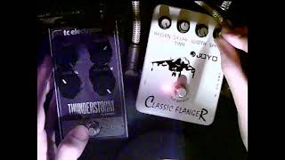 Synthesizer Flanger Shootout TC Electronic Thunderstorm Joyo Classic Guitar Pedal [upl. by Hepsibah5]