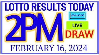 Lotto Results Today 2pm DRAW February 16 2024 swertres results [upl. by Billye]