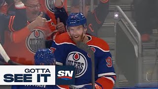 Gotta See It Connor McDavid Shows Off Sweet Moves to Bury Goal [upl. by Ynohtnael]