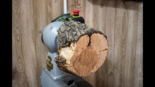 Woodturning  Pear log to beautiful vessel [upl. by Nosmoht]