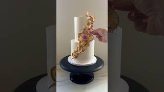 Decorate a wedding cake with me 🫶🏼✨ all techniques can be found on my channel 🤍 [upl. by Keheley]