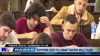 ÖSYM NİN 2025 YILI SINAV TAKVİMİ BELLİ OLDU [upl. by Aryamoy]