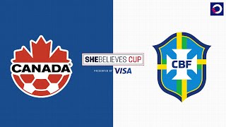 HIGHLIGHTS CanWNT vs Brazil in 2024 SheBelieves Cup [upl. by Norbert]