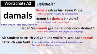 Wortschatz A2 damals [upl. by Vivia]