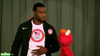 Sesame Street Elmo and Team USA Olympic Boxer Marcus Browne Discuss Healthy Habits [upl. by Oninrutas]