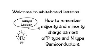 How to remember majority and minority charge carriers of semiconductors [upl. by Depoliti]