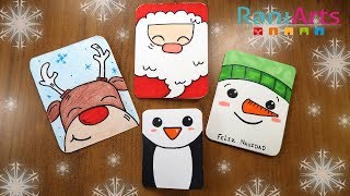 DIBUJA TUS TARJETAS  TARJETAS SUPER FÁCILES DE NAVIDAD  DIY  Easy Christmas Cards [upl. by Mcnair189]