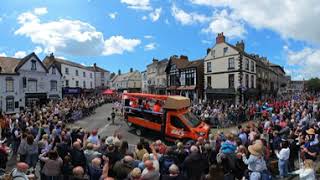 Great Knaresborough Bed Race 2024  parade from the Market Square in 360 [upl. by Adnawal768]