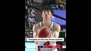 Korean players are shooting 80  using only bank shots on free throws 🥶 Thoughts 💭 via IG  spotv [upl. by Jasun]