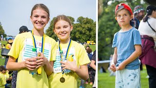 Princess Estelle and Prince Oscar at Generation Pep Day in Haga Park [upl. by Levenson]