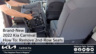 AllNew 2022 Kia Carnival  How To Remove Your Second Row Seats [upl. by Yantruoc]