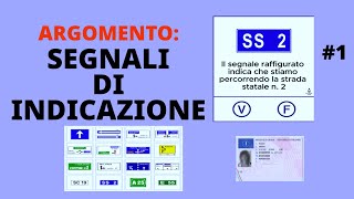 Scheda Esame Patente Segnali di Indicazione 1 [upl. by Yrrak]