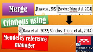 Merge citations using mendeley reference manager [upl. by Moir]