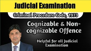 Cognizable amp Noncognizable Offence  Lecture Series on Judicial Examination  CrPC Part 3 [upl. by Naveb]