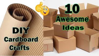 DIY  10 Awesome Cardboard Crafts Ideas  Best out of Waste [upl. by Onez828]