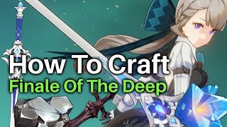 How to get Finale Of The Deep Sword  Fontaine Craftable Weapons  Clorinde F2P  Genshin Impact [upl. by Llenal]