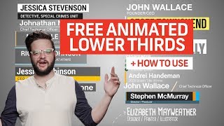 15 FREE ANIMATED LOWER THIRDS For Premiere How To Use  Free Assets and Elements [upl. by Retsevlis]