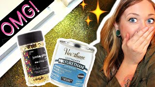 DIY GLITTER BACKSPLASH  SO EASY  CHEAP  DIY KITCHEN MAKEOVER Laci Jane [upl. by Yraeht]