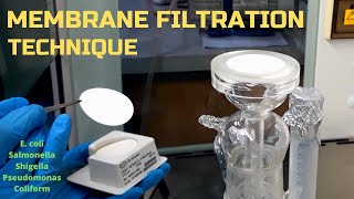 Membrane Filtration Technique for Water Analysis E coli Salmonella Pseudomonas Coliform etc [upl. by Colligan15]