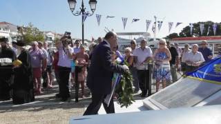 Tribute to the submariners lost aboard the Katsonis submarine at Skiathos Old Harbour 2016 [upl. by Lombardy]