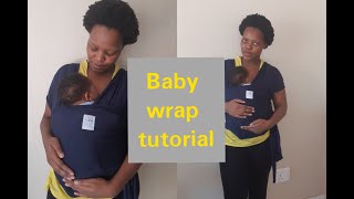 How to tie baby wrap carrier  NooNooPie baby wrap [upl. by Nitsuj906]