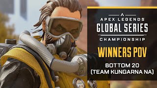 Winners POV ALGS NA Champions Full Match Listen In  Kungarna Bottom 20  Apex Legends [upl. by Cargian]