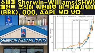 소비재 SherwinWilliams SHW패인트 주식이 워런버핏 버크셔헤서웨이 BRK QQQ AAPL 보다 낫다 [upl. by Jose727]