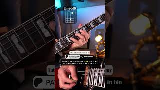 Guitar exercice  Chords progression guitar guitarlesson tabs guitartutorial guitarist [upl. by Cimah538]