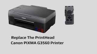 Canon PIXMA G3560  Replace The PrintHead [upl. by Sillig]