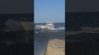 Can Do Too Takes It Through The Rough Manasquan Inlet [upl. by Ainelec]