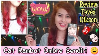 Cat Rambut Sendiri Ombre Review Feves dan Dikson Color Writer [upl. by Absa]