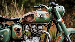 Old Bullet Restoration  Royal Enfield Bullet modify  Restored Old Motorcycle  Bike Restoration 🔴 [upl. by Asaeret]