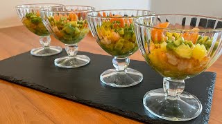 Verrines Avocat Crevettes Ananas noel [upl. by Roi]